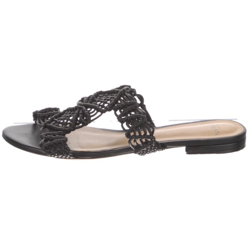 Alexandre Birman black leather slides, size 38